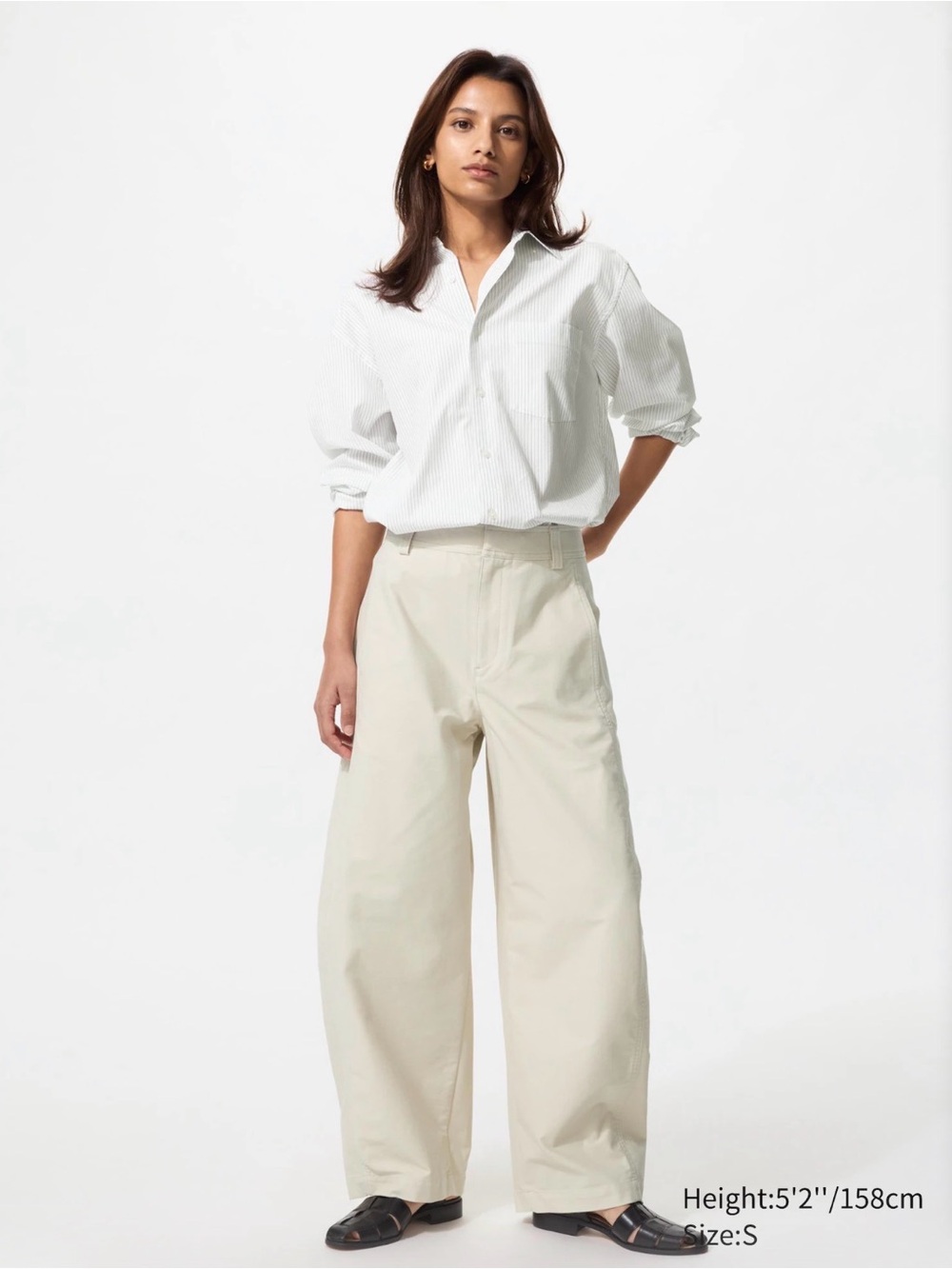 Uniqlo Cream Barrel Pants